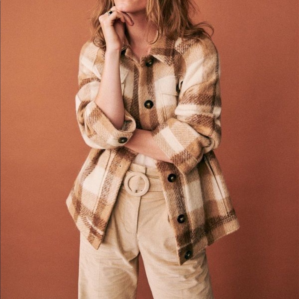 Sezane Alda Plaid Jacket